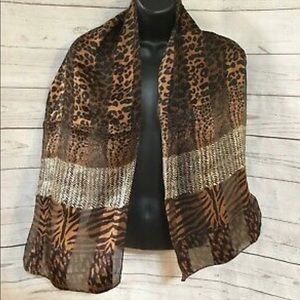 Adrienne Vittadini - Animal Print Silk Scarf